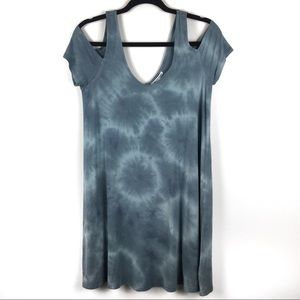 NWT AMERICAN EAGLE TIE-DYE COLD SHOULDER DRESS Sm